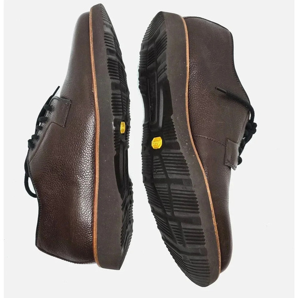 Samuel Hubbard Men's Highlander Oxford Shoes BROWN Pebble Grain Leather 9 W US - Picture 4 of 10